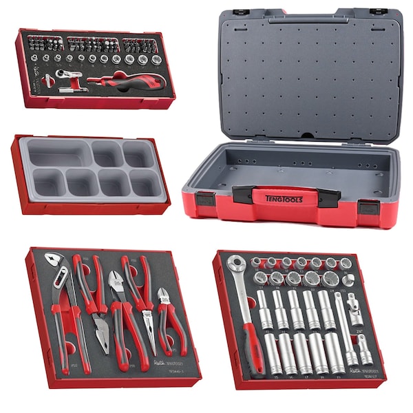 Teng Tools 110 Piece 1/2 Inch Drive Socket, Plier & Bit Foam Kit TC-6T-6 - main